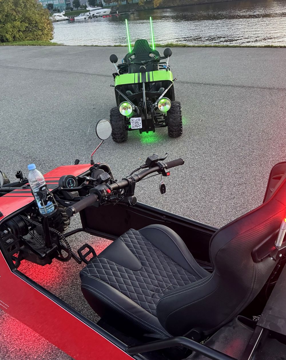 The view from the driver's seat by the river